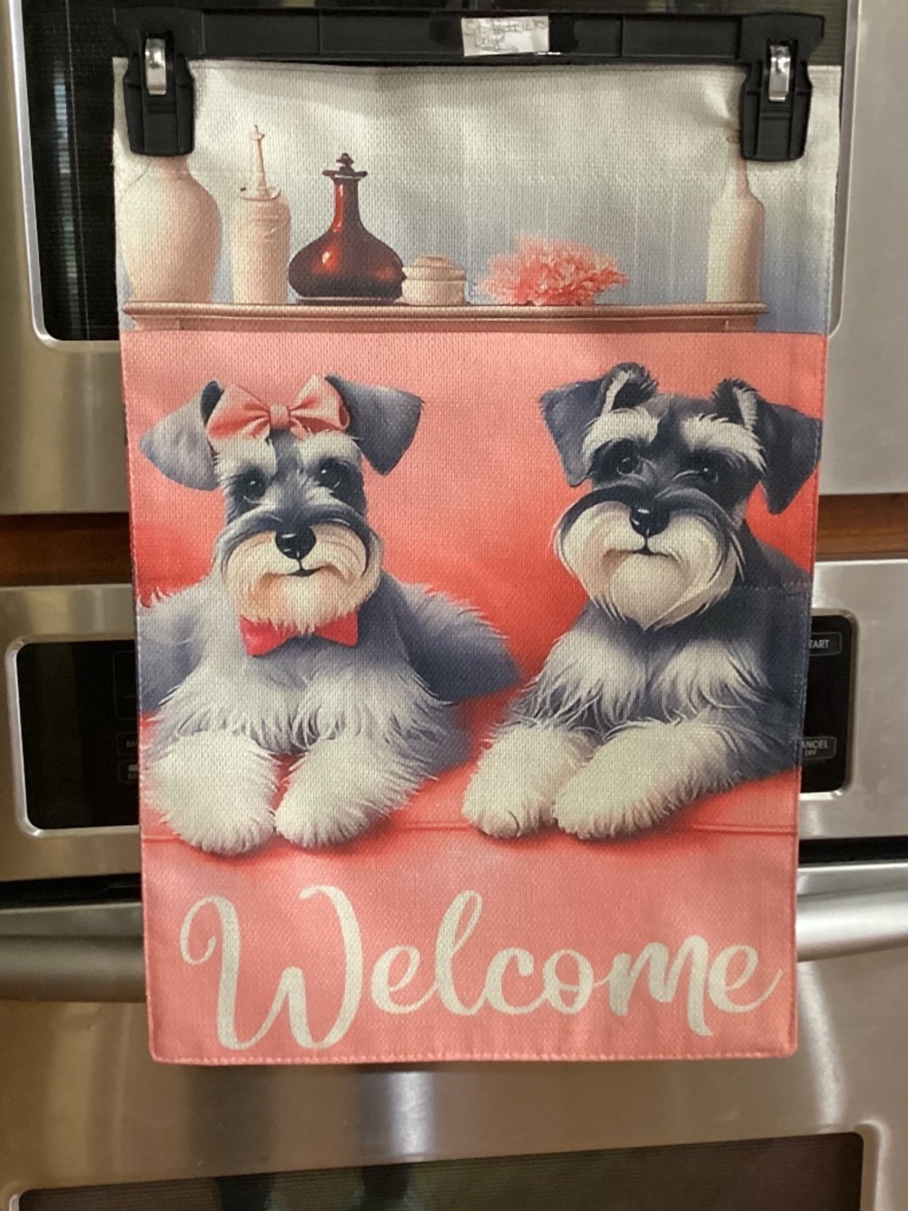 NEW Burlap Double sided Garden Flag, Schnauzer